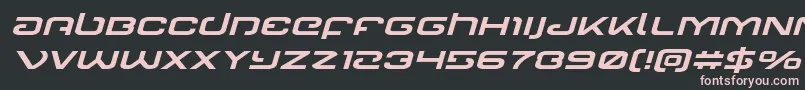 Gunrunnerexpandital Font – Pink Fonts on Black Background