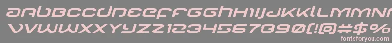 Gunrunnerexpandital Font – Pink Fonts on Gray Background