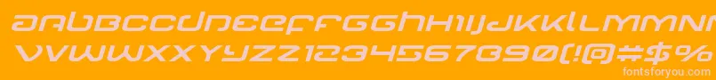 Gunrunnerexpandital Font – Pink Fonts on Orange Background