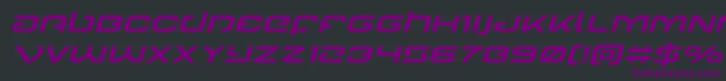 Gunrunnerexpandital Font – Purple Fonts on Black Background