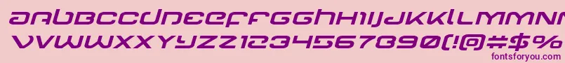 Gunrunnerexpandital Font – Purple Fonts on Pink Background