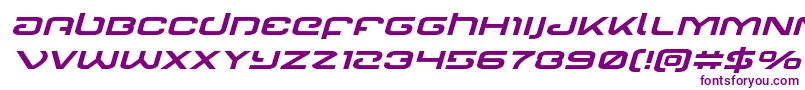 Gunrunnerexpandital Font – Purple Fonts on White Background