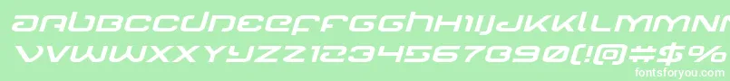 Gunrunnerexpandital Font – White Fonts on Green Background