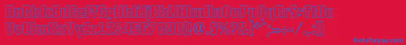 DekodisplayopenSerialRegularDb Font – Blue Fonts on Red Background