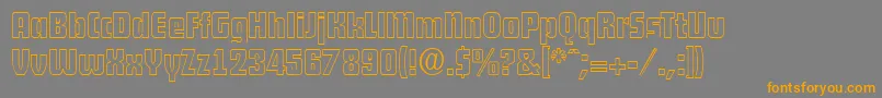 Fonte DekodisplayopenSerialRegularDb – fontes laranjas em um fundo cinza