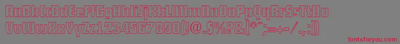 DekodisplayopenSerialRegularDb Font – Red Fonts on Gray Background