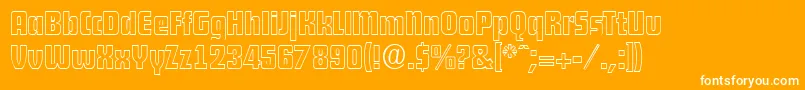 DekodisplayopenSerialRegularDb Font – White Fonts on Orange Background