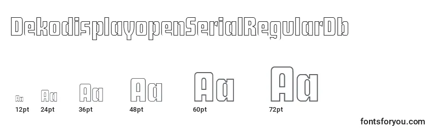 Размеры шрифта DekodisplayopenSerialRegularDb