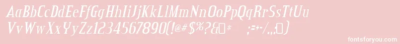 Creditvalley Italic Font – White Fonts on Pink Background