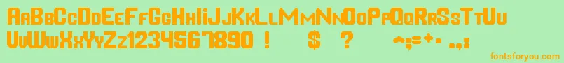 Chanfrada Font – Orange Fonts on Green Background