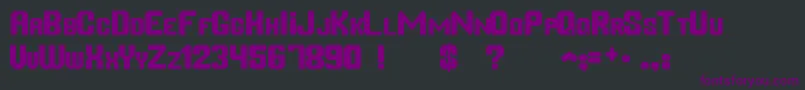 Fonte Chanfrada – fontes roxas em um fundo preto