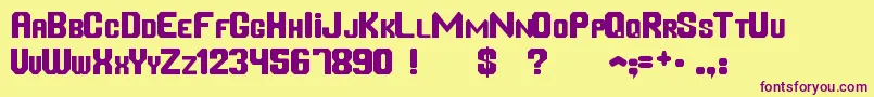 Chanfrada Font – Purple Fonts on Yellow Background