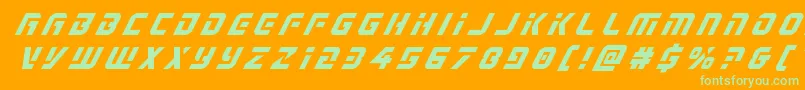 Legiosabinatitleital Font – Green Fonts on Orange Background