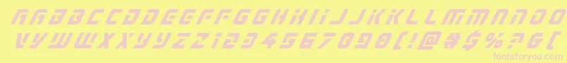 Legiosabinatitleital Font – Pink Fonts on Yellow Background