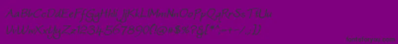 WorstveldSlingBoldOblique Font – Black Fonts on Purple Background