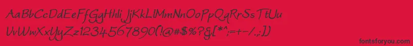 WorstveldSlingBoldOblique Font – Black Fonts on Red Background