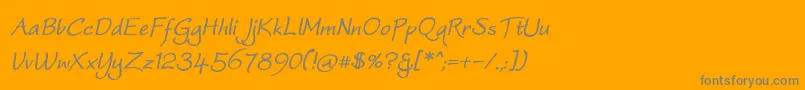 WorstveldSlingBoldOblique Font – Gray Fonts on Orange Background