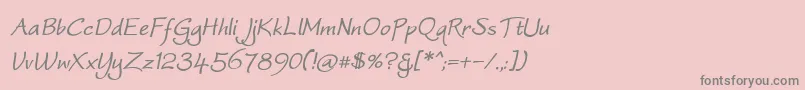fuente WorstveldSlingBoldOblique – Fuentes Grises Sobre Fondo Rosa