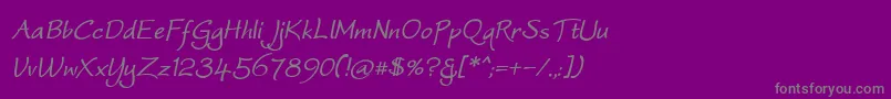 WorstveldSlingBoldOblique Font – Gray Fonts on Purple Background