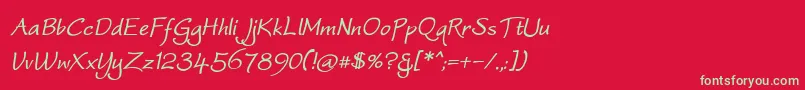 WorstveldSlingBoldOblique Font – Green Fonts on Red Background