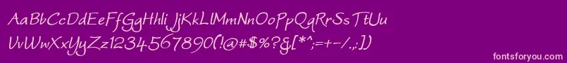 WorstveldSlingBoldOblique Font – Pink Fonts on Purple Background