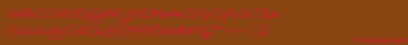 WorstveldSlingBoldOblique Font – Red Fonts on Brown Background