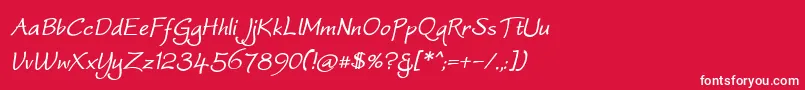 WorstveldSlingBoldOblique Font – White Fonts on Red Background