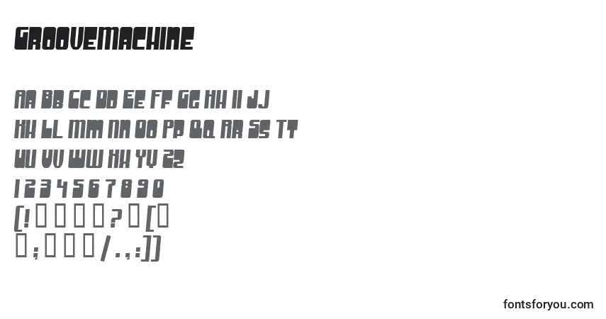 Fuente GrooveMachine - alfabeto, números, caracteres especiales