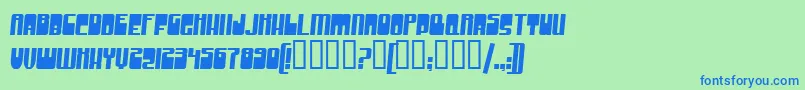 GrooveMachine Font – Blue Fonts on Green Background