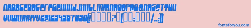 GrooveMachine Font – Blue Fonts on Pink Background