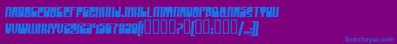 GrooveMachine Font – Blue Fonts on Purple Background