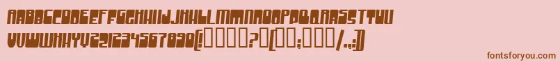 GrooveMachine Font – Brown Fonts on Pink Background