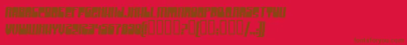Czcionka GrooveMachine – brązowe czcionki na czerwonym tle