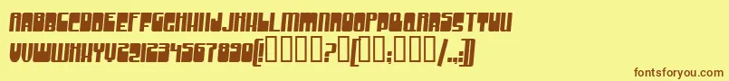 GrooveMachine Font – Brown Fonts on Yellow Background