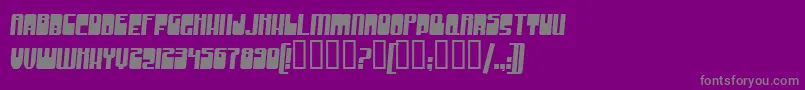 GrooveMachine Font – Gray Fonts on Purple Background