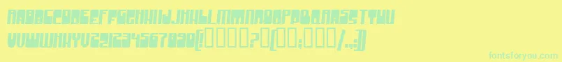 GrooveMachine Font – Green Fonts on Yellow Background
