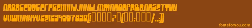 GrooveMachine Font – Orange Fonts on Brown Background