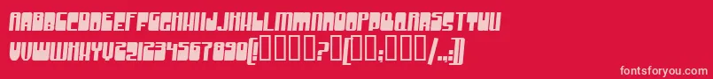 GrooveMachine Font – Pink Fonts on Red Background