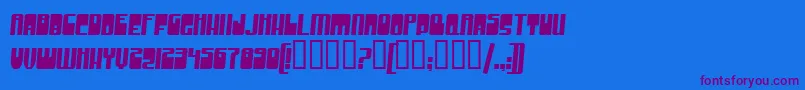 GrooveMachine Font – Purple Fonts on Blue Background