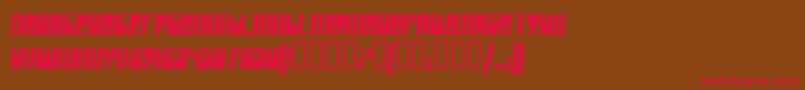 GrooveMachine Font – Red Fonts on Brown Background