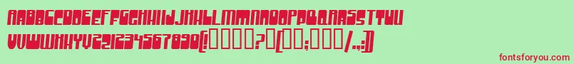 GrooveMachine Font – Red Fonts on Green Background
