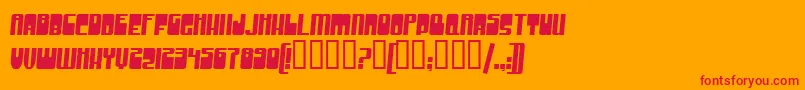 GrooveMachine Font – Red Fonts on Orange Background