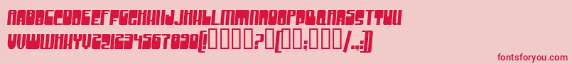GrooveMachine Font – Red Fonts on Pink Background