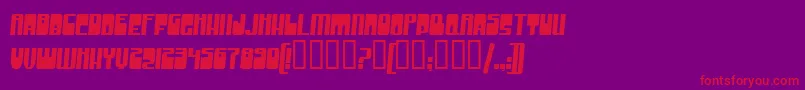 GrooveMachine Font – Red Fonts on Purple Background