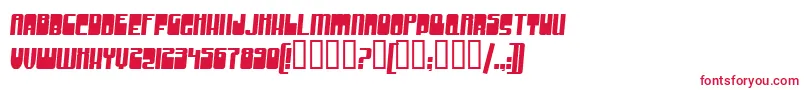 GrooveMachine Font – Red Fonts on White Background