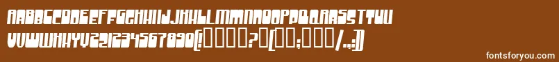 GrooveMachine Font – White Fonts on Brown Background