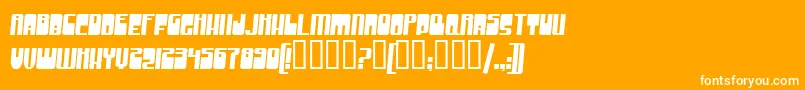GrooveMachine Font – White Fonts on Orange Background