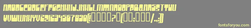 GrooveMachine Font – Yellow Fonts on Gray Background