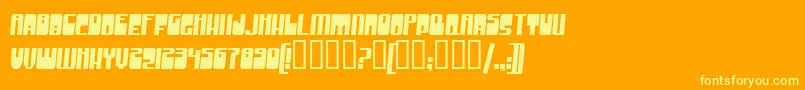 GrooveMachine Font – Yellow Fonts on Orange Background