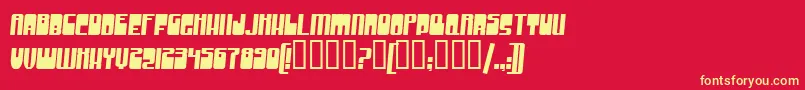 GrooveMachine Font – Yellow Fonts on Red Background